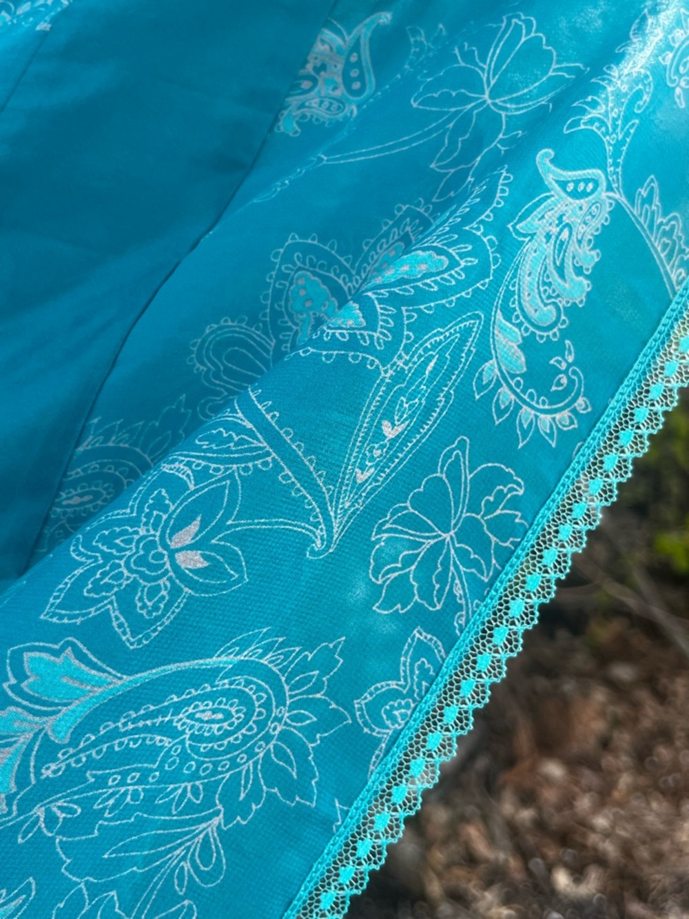 🩵 Victoria’s Secret Angels Sheer Maxi Slip Dress Nightgown Teal Blue XS - Picture 8 of 8